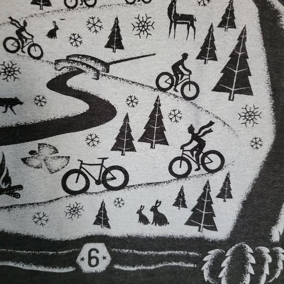 Twin Six Winter Fat Bike Graphic Tee Size Large - Picture 6 of 12
